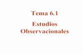 Tema 6 1 Estudios Observacionales