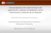 Declaratorias de expresiones del patrimonio cultural ...