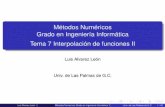 Métodos Numéricos Grado en Ingeniería Informática Tema 7 ...