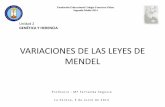 VARIACIONES DE LAS LEYES DE MENDEL