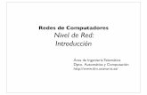 Redes de Computadores Nivel de Red: Introducción