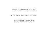 PROGRAMACIÓ DE BIOLOGIA DE BATXILLERAT
