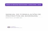 MANUAL DE FORMULACIÓN DE PROYECTOS DE INVERSIÓN