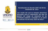 Socialización de Decreto 2157 del 20 de Diciembre de 2017