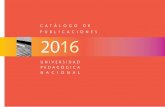 CATÁLOGO DE PUBLICACIONES 2016 - upnvirtual.edu.mx