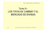 Tema 9.- LOS TIPOS DE CAMBIO Y EL MERCADO DE DIVISAS - UV
