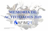 MEMORIA DE ACTIVID ADES 2019