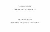 MATEMÁTICAS II 2ºBACHILLERATO DE CIENCIAS