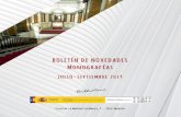 BOLETÍN DE NOVEDADES Monograf ías