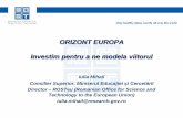 ORIZONT EUROPA Investim pentru a ne modela viitorul