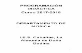 PROGRAMACIÓN DIDÁCTICA Curso 2017-2018 DEPARTAMENTO …