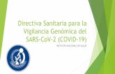 Directiva Sanitaria para la Vigilancia Genómica del SARS ...