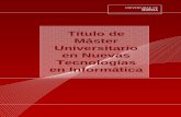 Título de Máster Universitario en Nuevas Tecnologías en ...
