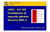 APPCC – 417 CFR Procedimientos de inspección aplicables ...