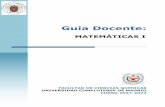 GIQ Guia docente Matematicas I 2021 No aprobada
