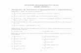 Integrales de funciones trigonom etricas e hiperb olicas