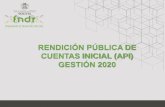 RENDICIÓN PÚBLICADE CUENTAS INICIAL (API) GESTIÓN 2020