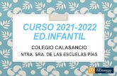 CURSO 2021-2022 ED.INFANTIL - Colegio Calasancio