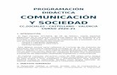PROGRAMACIÓN DIDÁCTICA COMUNICACIÓN Y SOCIEDAD