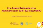 3ra. Sesión Ordinaria en la Administración 2018-2024 del CEPAJ