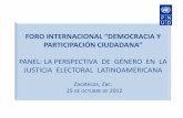 FORO INTERNACIONAL “DEMOCRACIA Y PARTICIPACIÓN …