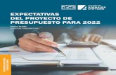 EXPECTATIVAS DEL PROYECTO DE PRESUPUESTO PARA 2022