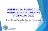 AUDIENCIA PUBLICA DE RENDICION DE CUENTAS VIGENCIA …