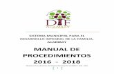 MANUAL DE PROCEDIMIENTOS 2016 - 2018