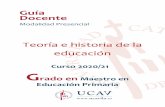 Teoría e historia de la educación - UCAVILA