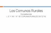 Las Comunas Rurales Competencias L E Y XVI Nº 93 …