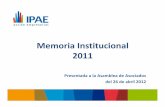 Memoria Institucional 2011 - IPAE