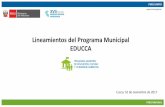 Lineamientos del Programa Municipal EDUCCA