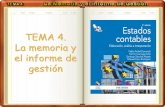 TEMA 4. La memoria y el informe de gestión