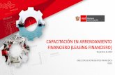 CAPACITACIÓN EN ARRENDAMIENTO FINANCIERO (LEASING FINANCIERO)