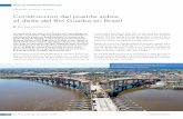 Construcción del puente sobre el delta del Rio Guaíba en ...