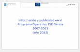Información y publicidad en el Programa Operativo FSE ...