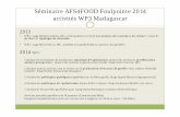 Séminaire AFS4FOOD Foulpointe 2014 activités WP3 …