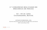 MECANICA DE ROCAS 03 – 06 de Julio Cochabamba, Bolivia