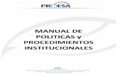 MANUAL DE POLITICAS y PROCEDIMIENTOS INSTITUCIONALES