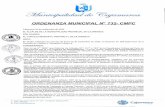ORDENANZA MUNICIPAL Nº 732- CMPC