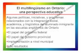 El multilingüismo en Ontario: una perspectiva educativa