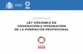 LEY ORGÁNICA DE ORDENACIÓN E INTEGRACIÓN DE LA …