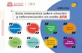 Guía interactiva sobre citación y referenciación en estilo APA