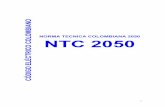 NORMA TECNICA COLOMBIANA 2050 NTC 2050 - OSAIC