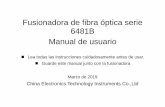 Fusionadora de fibra óptica serie 6481B Manual de usuario