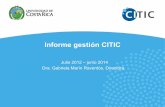 Informe gestión CITIC