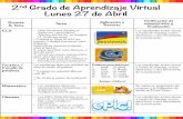2nd Grado de Aprendizaje Virtual Lunes 27 de Abril
