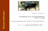 PARIS ET LONDRES EN 1793 - LE MARQUIS DE SAINT-ÉVREMONT