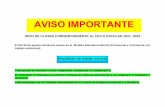 INCIO DE CLASES CORRESPONDIENTE AL CICLO ESCOLAR 2021 …