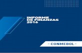 INFORME DE FINANZAS 2016 - CONMEBOL